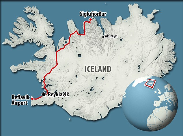 iceland map of journey