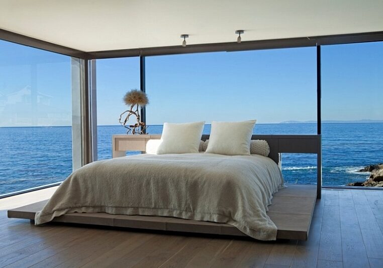 bed ocean view